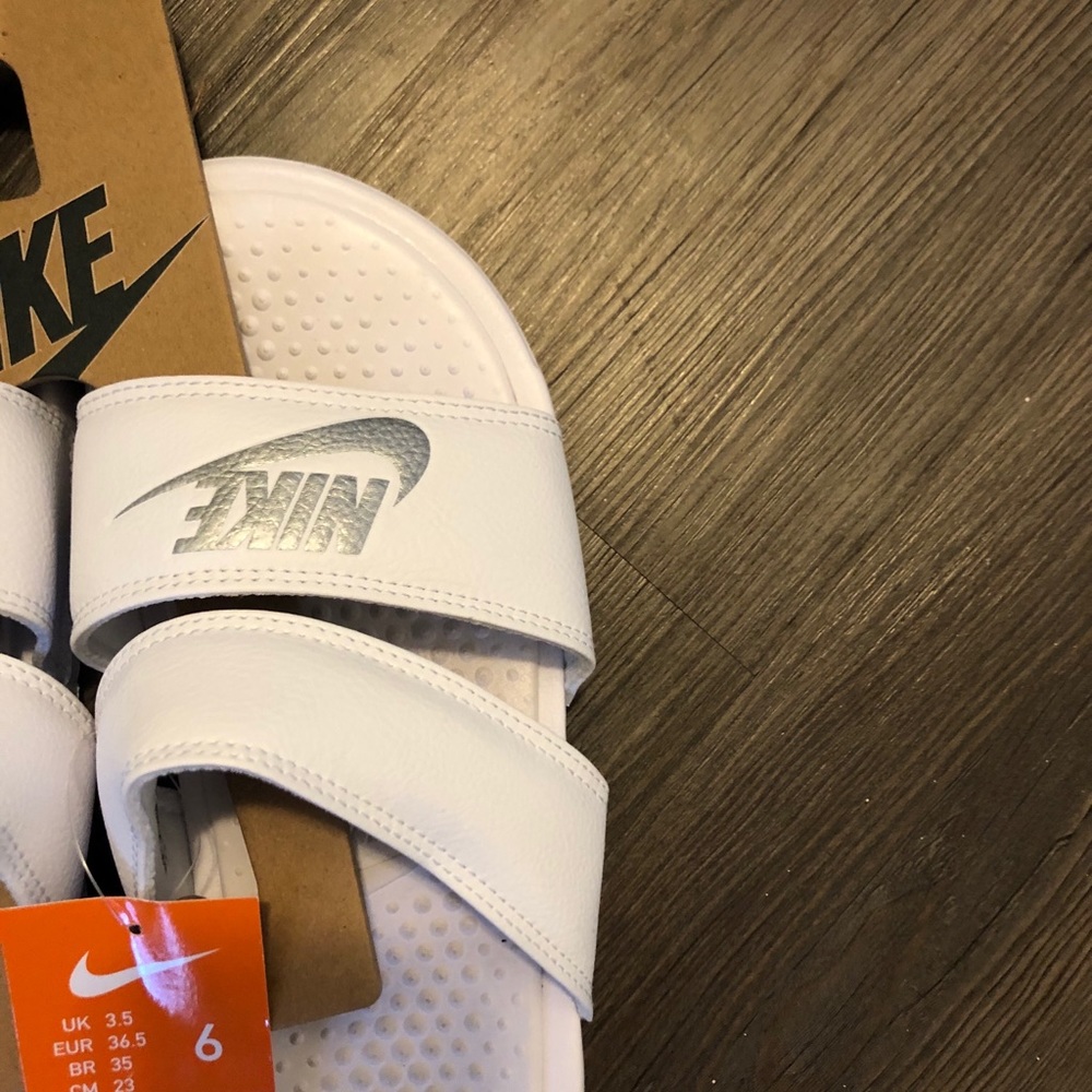 NWT White Nike Slip ons